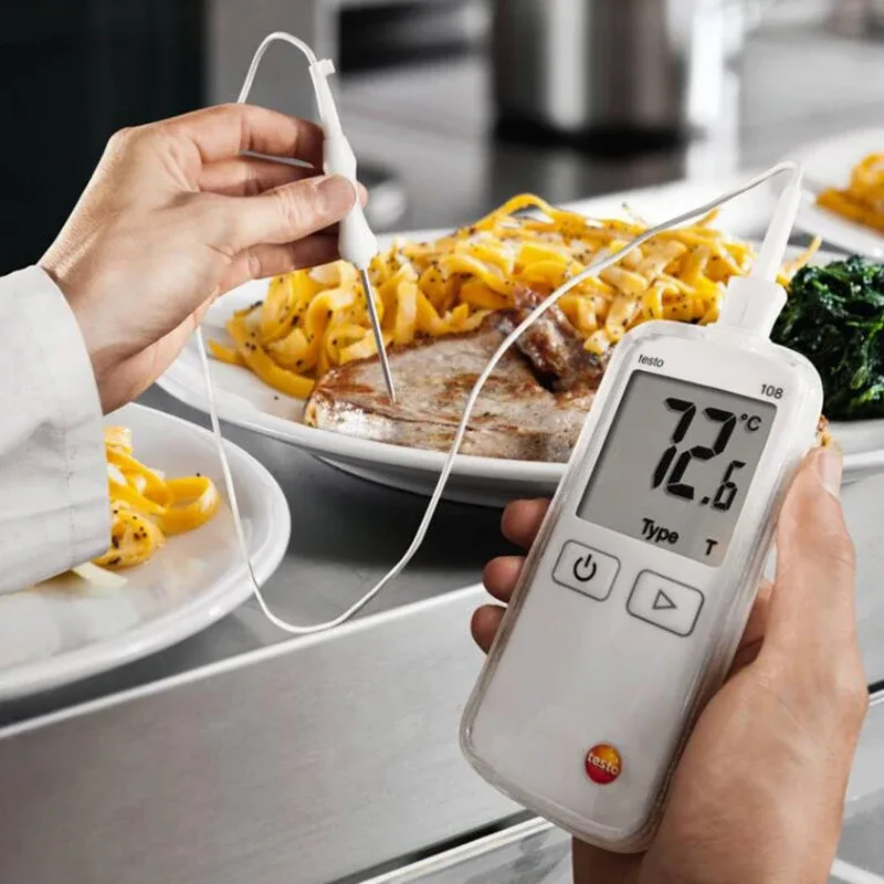 Testo 108 цифровой водонепроницаемый термометр с возможностью подключения зондов т/п Тип Т и К (Арт: 0563 1080) 