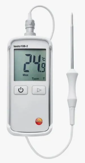 Термометр Testo 108-2 водонепроницаемый с возможностью подключения зондов т/п Тип Т и К (Арт: 0563 1082)