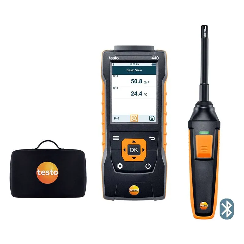 Testo 440 комплект измерительный с bluetooth-зондом влажности и температуры и кейсом