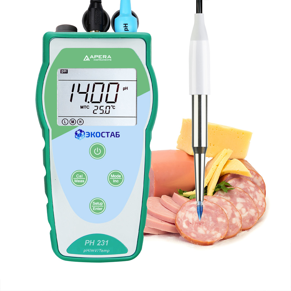 PH231SS портативный рН-метр ЭКОСТАБ для измерения рН пищевых образцов