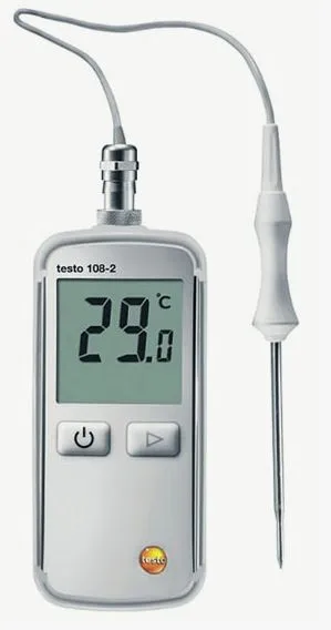 Термометр Testo 108-2 водонепроницаемый с возможностью подключения зондов т/п Тип Т и К (Арт: 0563 1082)