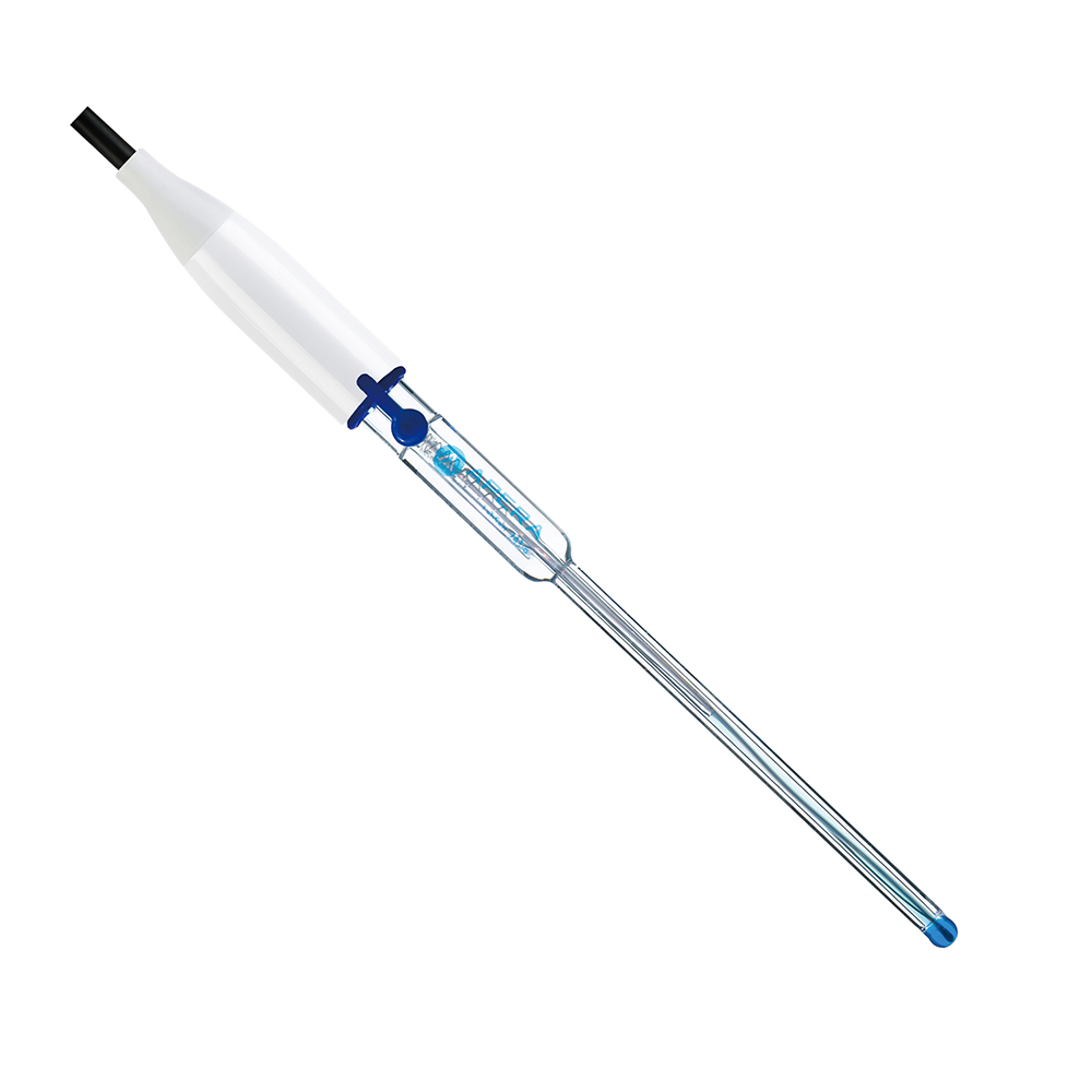 pH-электрод LabSen 243-6 для микрообъемов (>0,2 мл), АТС, 0…14 pH, 0…100°C, стеклянный, BNC-RCA/1 м, с термодатчиком