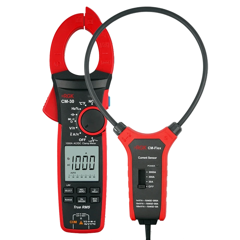 RGK CM-30 клещи токоизмерительные + токовый датчик RGK CM Flex