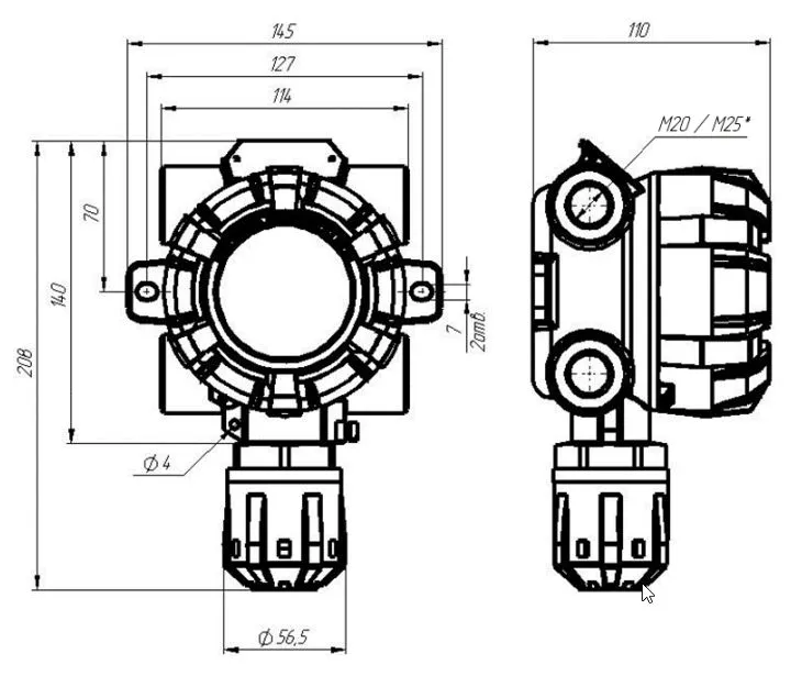 Габаритные размеры AXIOM-1